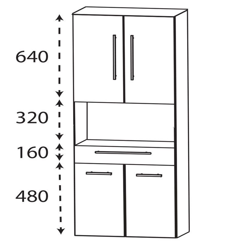 Laguna Ergänzungsschrank Hochschrank