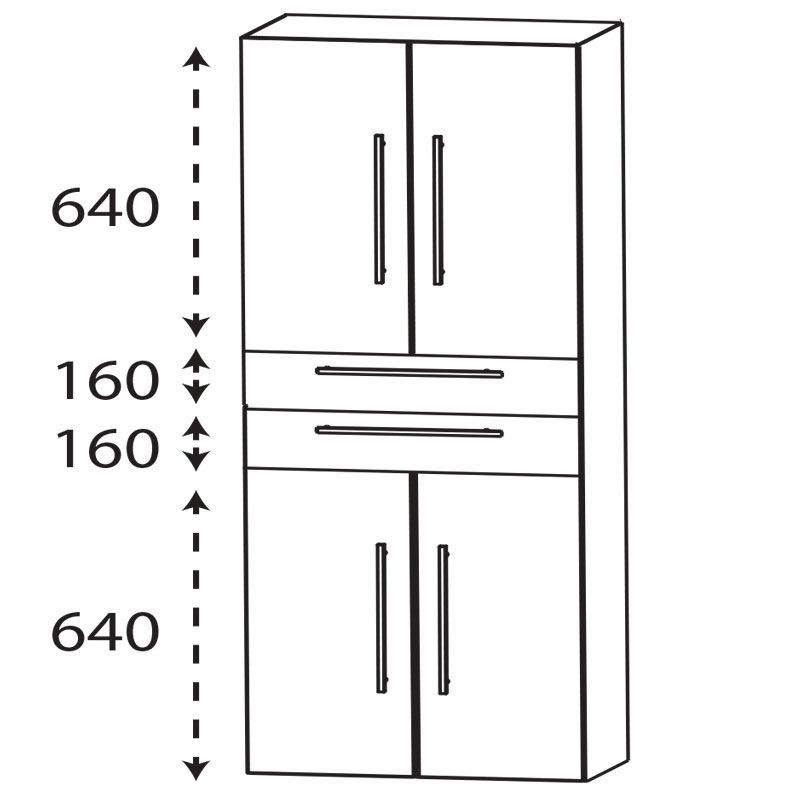 Laguna Ergänzungsschrank Hochschrank