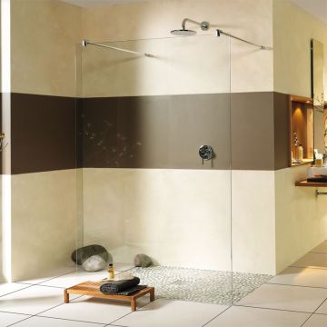 Breuer Entra Walk In Dusche - Duschwand freistehend 120 cm Ambiente