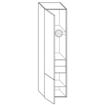 Burgbad Bel Hochschrank 40 cm Skizze