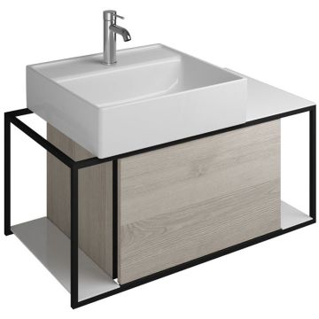 Burgbad Junit Keramik-Waschtisch mit Unterschrank 90 cm