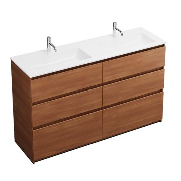 Burgbad LIN20 Doppelwaschtisch mit Unterschrank Set 142 cm