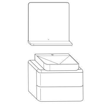 Burgbad b.me Badmöbel Set - 80 cm