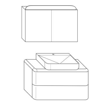 Burgbad b.me Badmöbel Set - 100 cm