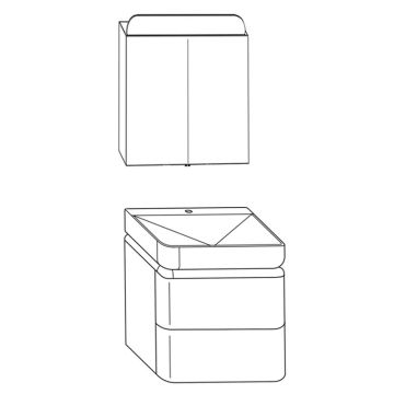 Burgbad b.me Badmöbel Set - 60 cm