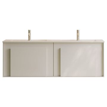 Burgbad Moto Mineralguss-Doppelwaschtisch mit Unterschrank 123 cm