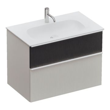 Burgbad Fiumo 2.0 Waschtisch mit Unterschrank Set - 82 cm