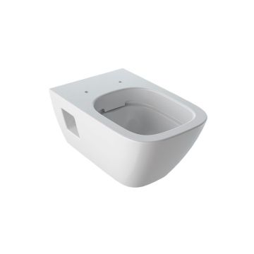 Geberit Renova Plan Wand-WC teilgeschlossene Form Rimfree, weiß, KeraTect
