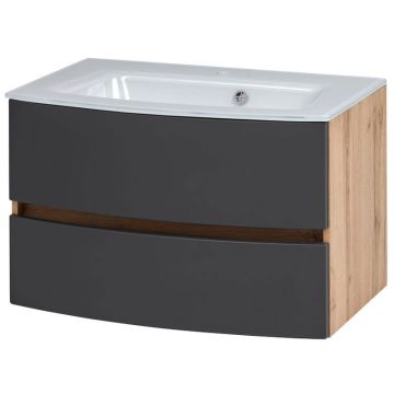 Held Möbel Kopenhagen Glasbecken mit Unterschrank 80 cm