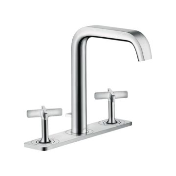 Axor Citterio Waschtischarmatur 170 mit Platte und Zugstangen-Ablaufgarnitur