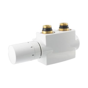 HSK Designheizkörper Anschlussarmaturen - Kompaktventil in Weiß