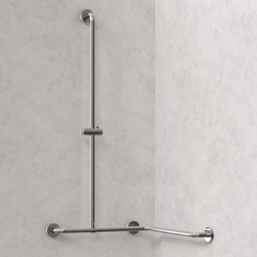 HSK Komfort und Pflege Wandhaltegriff Solida - Stützgriff für Innenecke in T- Fo