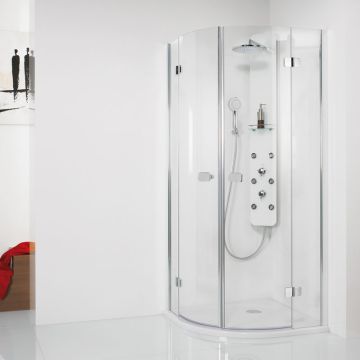 HSK Premium Softcube Viertelkreisdusche / Runddusche - 4-teilig, Radius 545