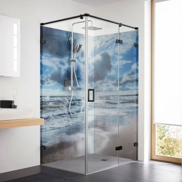 HSK Atelier Plan Pur - AP.223 - Drehtür an Nebenteil und Seitenwand