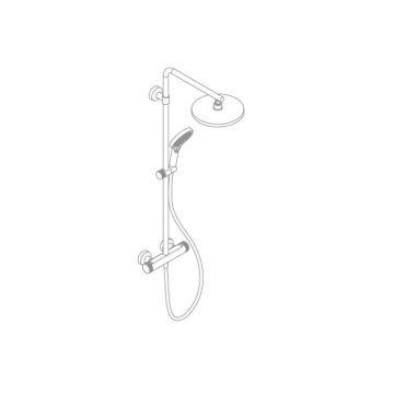 HSK Shower und Co Duschsystem AquaXPro 100 Thermostat gunmetal gebürstet, Skizze