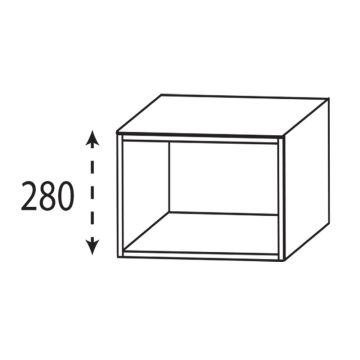 Laguna Highline 100 Plattenunterschrank - 50 cm Skizze