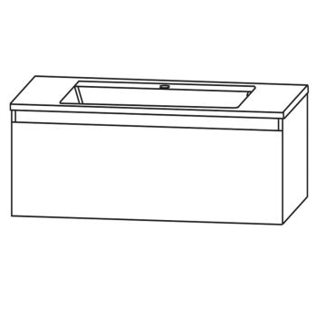 Laguna Spirit Waschtisch mit Unterschrank - 102 cm Skizze