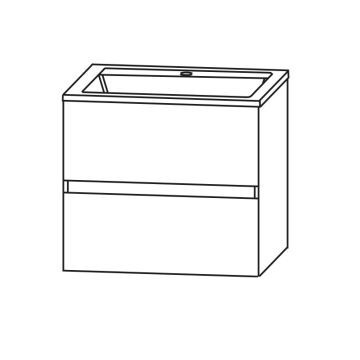 Laguna Spirit Waschtisch mit Unterschrank - 62 cm Skizze
