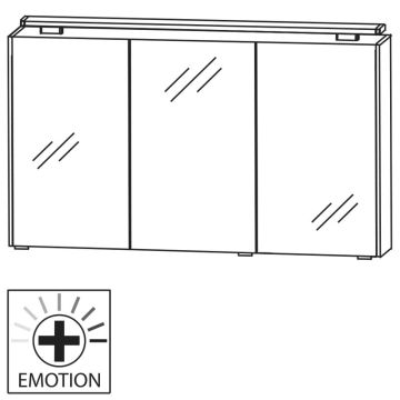 Laguna Pronto Spiegelschrank - 122 cm Skizze