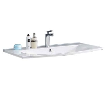 Laguna Kera.Round Möbelwaschtisch - 102 cm, Keramik weiß