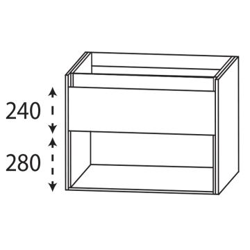 Laguna Highline 250 Waschtischunterschrank - 62 cm Skizze