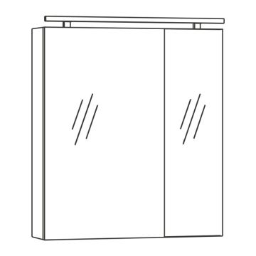 Marlin Bad 3040 - CITYplus Spiegelschrank 60 Skizze