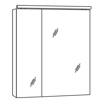 Marlin Bad 3060 Spiegelschrank 60 cm Skizze