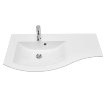 Marlin Bad 3280 Möbelwaschtisch - 91 cm Ablage rechts