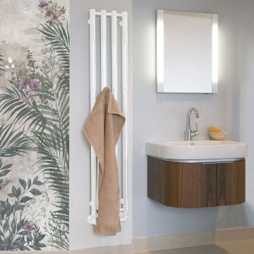 Nordholm  Röhrenheizkörper Mosel - 266mm x 1500mm, Weiß, mit Handtuchhaken