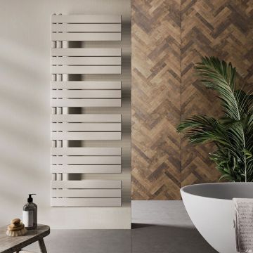 Nordholm Aspen E Paneelheizkörper - 164 cm, rein elektrisch, Capuccino, Ambiente