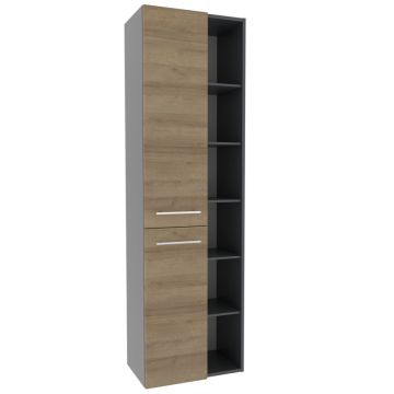 Pelipal Contea Hochschrank - 50 cm, 2 Drehtüren, 4 Glaseinlegeböden