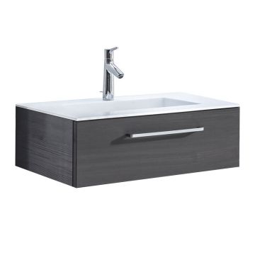 Pelipal PCON Krion-Waschtisch mit Unterschrank 76 cm