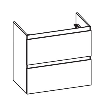 Pelipal PCON Waschtischunterschrank 55 cm Skizze