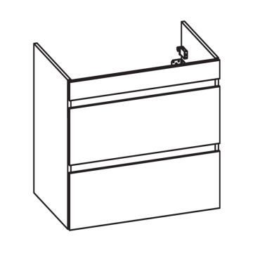 Pelipal PCON Waschtischunterschrank 61,5 cm Skizze