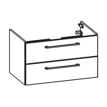 Pelipal PCON Waschtischunterschrank 95 cm Skizze