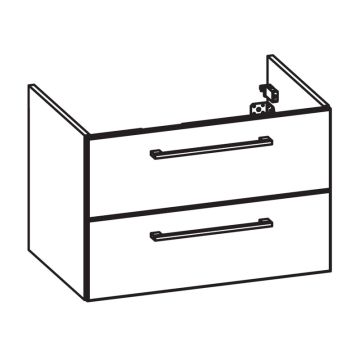 Pelipal PCON Waschtischunterschrank 87 cm Skizze