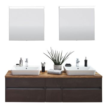 Puris Unique Badmöbel Set 4 - 170 cm mit Flächenspiegel