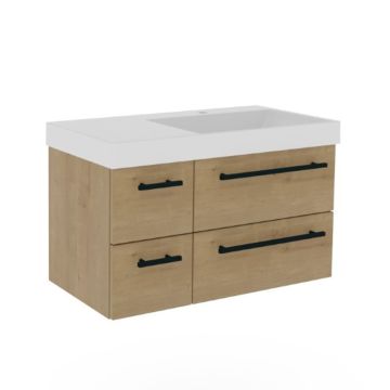 Puris Kera Plan Waschtisch mit Unterschrank - 92 cm