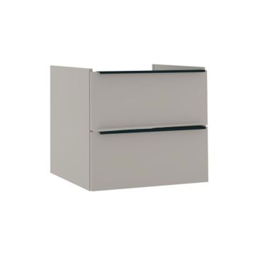 Puris Kera Plan Waschtischunterschrank - 55 cm, 2 Auszüge, für Geberit Smyle 600