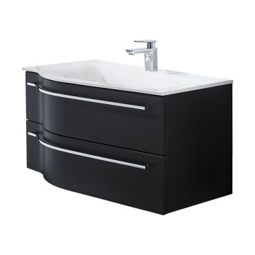 Puris Swing Waschtischunterschrank mit Waschtisch 90 cm Variante rechts