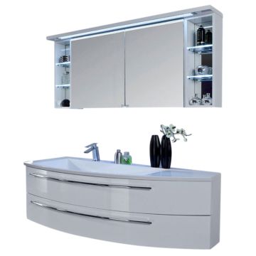 Puris Crescendo Badmöbel Set 140 cm rechts Gesimsboden