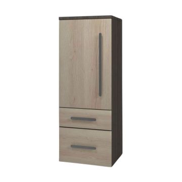 Puris Vuelta Mittelschrank - 40 cm, 1 Tür, 1 Schubkasten, 1 Auszug