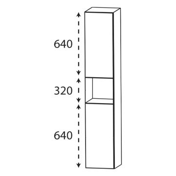 Puris Modern Life Hochschrank 30 cm Skizze