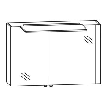 Puris Modern Life Spiegelschrank - 96 cm rechts
