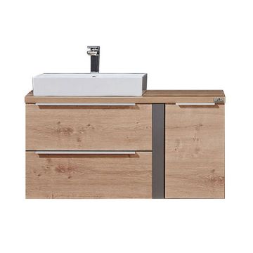 Puris Modern Life Waschtisch mit Unterschrank Set 3 rechts mit Griffleisten