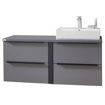 Puris Modern Life Waschtisch mit Unterschrank Set 6 links mit Griffleisten