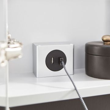 Laguna Zubehör Steckdosen-Element Spiegelschrank - USB Steckdose