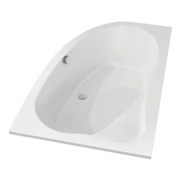 Riho Raumspar-Badewanne Aryl Rechts - Acryl - 140 x 90 cm, 120 Liter, Weiß