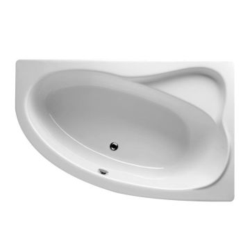 Riho Raumspar-Badewanne Aryl Links - Acryl - 140 x 90 cm, 120 Liter, Weiß