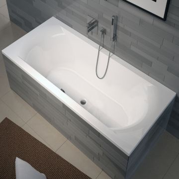 Riho Badewannen Rechteck-Lima - Acryl - 180 x 80 cm, 195 Liter, Weiß